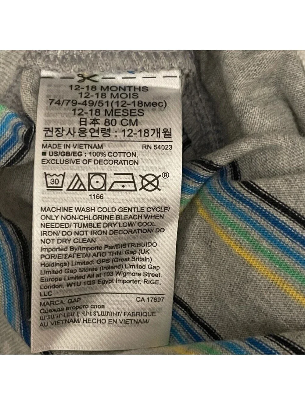 Baby GAP Striped Cotton Shorts 12-18 Months